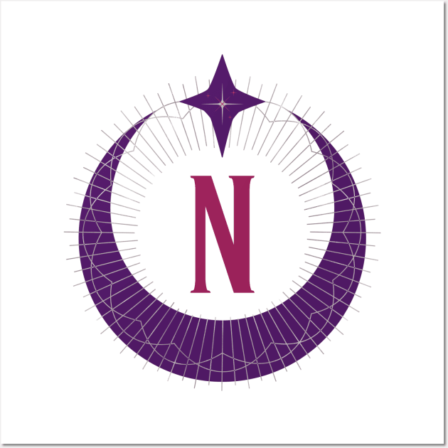 N - Moon Monogram Wall Art by Mazzlo Shop